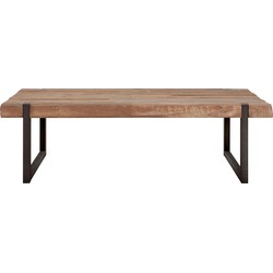 DTP Home Coffee table Beam rectangular,35x120x80 cm, 6 cm recycled teakwood top