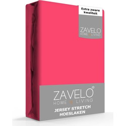Zavelo® Jersey Hoeslaken Fuchsia-Lits-jumeaux (190x220 cm)