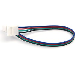Groenovatie LED Strip RGB Klik Connector Waterdicht IP65, 4-Aderig, Soldeervrij