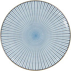 Clayre & Eef Dinerbord Blauw Keramiek