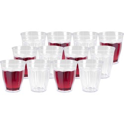 60x Sap/water glazen Picardie transparant 250 ml van kunststof - Drinkglazen