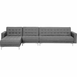 Beliani ABERDEEN - Modulaire Sofa-Grijs-Polyester