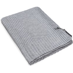 Knit Factory Beau Gebreid Plaid - Woondeken - Kleed - Licht Grijs - 160x130 cm