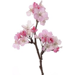 Kunstplant bloem - appelbloesem - kunstbloem/tak - 17 bloemen - 36 cm - roze - Kunstbloemen