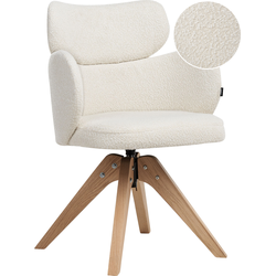 Beliani MARCY - Eetkamerstoel-Beige-Bouclé