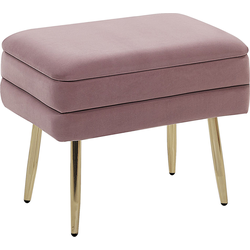 Beliani ODESSA - Hocker-Roze-Fluweel