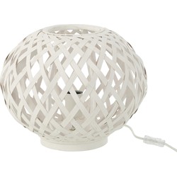 J-line - Table Lamp Bamboo White - 32x32x28cm