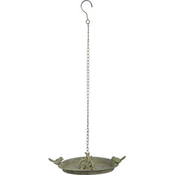 Season Deco Vogelvoederschaal - hangend - metaal - 24 cm - Vogelvoederschalen