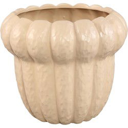 PTMD Bloempot Samaran - 28x28x24 cm - Keramiek - Creme