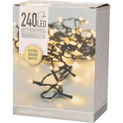 Set van 3x stuks kerstverlichting extra warm wit buiten 120 lampjes 900 cm - Kerstverlichting kerstboom