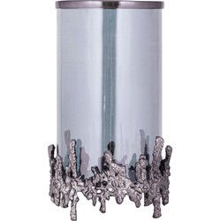 PTMD Windlicht Barrie - 17x17x30 cm - Aluminium - Metaal