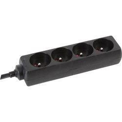 4-voudige stekkerdoos met krimpkous 3g2.5 1.5 m penaarde