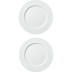 6x stuks diner borden/onderborden wit 33 cm - Onderborden