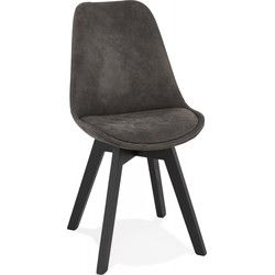 Grijze microvezel stoel AXEL 48x56x85 cm Grijs