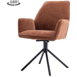 Tower living Amaro swivel armchair - fabric Nature color 500 Pearl copper