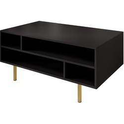 Meubella Salontafel Nicola - Mat zwart - 100 cm