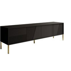 Meubella - TV-Meubel Davey - Zwart - 190 cm