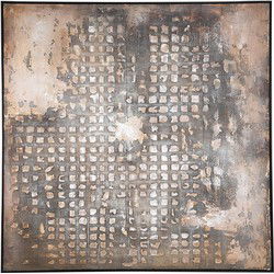 PTMD Wandpaneel Pathe - 122x5x122 cm - Canvas - Bruin