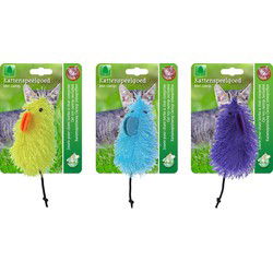 Katten-speelgoed muis funkleuren staart 14cm