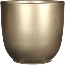 Mica Decorations Tusca Bloempot Rond - H20 x Ø22 cm - Keramiek - Goud