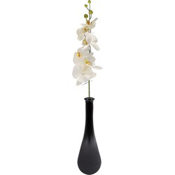 Bellatio Design Kunstbloem Orchidee - creme - 78 cm - losse steel - Kunstbloemen