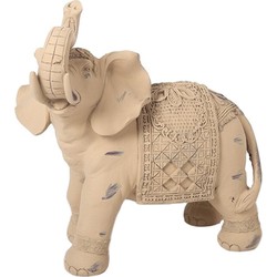 Olifant woondecoratie dieren beeldje 21 x 10 x 20,50 cm - Beeldjes