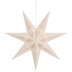 House of Seasons Ster Kerstdecoratie - H18 x Ø60 cm - Papier - Beige