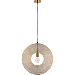  J-Line Hanglamp Modern Metalen Cirkel Goud - Small