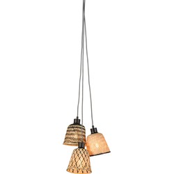 Hanglamp Kalimantan - Bamboe/Zwart - 44x44x36cm - 3L