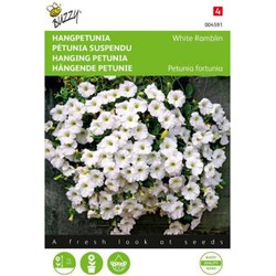 Zaden hangpetunia white ramblin 25 zaden - Buzzy