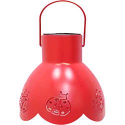 Solar lampje lieveheersbeestje rood 16x26 cm