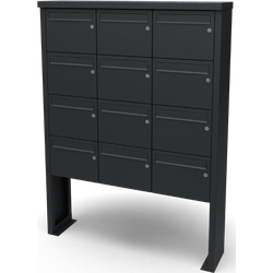Multibox brievenbus 3 breed 4 hoog zwart