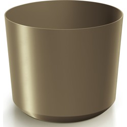 Prosperplast Plantenpot/bloempot Babylon - kunststof - buiten/binnen - goud - D20 x H20 cm - Plantenpotten