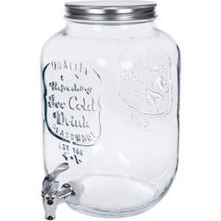 Alessandro Drankdispenser Sol met kraantje - 6L - glas - 31 cm - tap - Drankdispensers