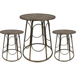 Clayre & Eef Sidetable Goudkleurig IJzer