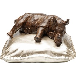 Decofiguur Sleeping Rhino 37cm