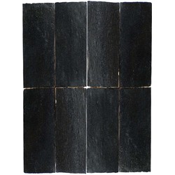 Black bejmat floor tiles