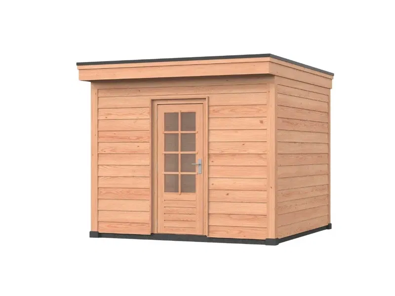 Douglas DIY overkapping 300 x 300, met schuur en achterwand, Westwood - 