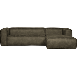 Woood Bean Chaise Longue Rechts - Eco-leder - Army Green - 73x305x175