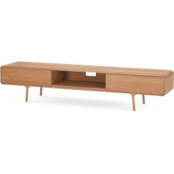 Fawn lowboard 2 drawers houten tv meubel naturel - 220 x 45 cm