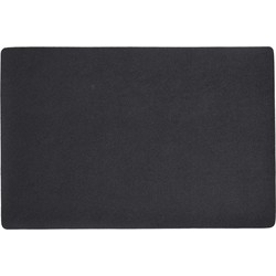 Zeller placemats - 1x - vegan leer - zwart - 45 x 30 cm - Placemats