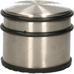 RVS deurstop rond D9 x H7 cm - Deurstoppers