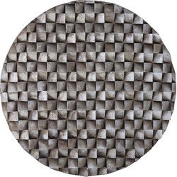PTMD Zoaya Bronze Mdf Wood Wall Panel 3D Cubes Round S