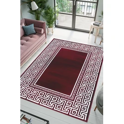 Jaden Modern Rood / Wit vloerkleed - Laagpolig - 80 X 150 CM