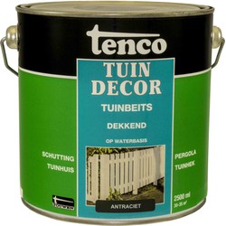 Tuindecor dekkend antraciet 2,5l verf/beits - tenco