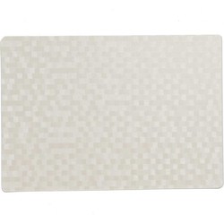 Stevige luxe Tafel placemats Stones wit 30 x 43 cm - Placemats