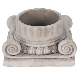 Clayre & Eef Bloempot  21x21x11 cm Grijs Steen Rechthoek Bloempot binnen