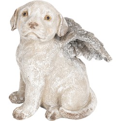 Clayre & Eef Beeld Hond 16x13x20 cm Grijs Polyresin Woonaccessoires