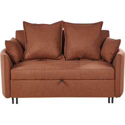 Beliani HOVIN - Slaapbank-Bruin-Polyester