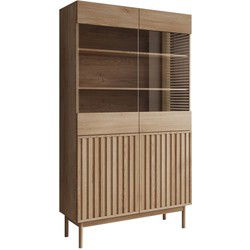 Meubella - Vitrinekast Storm - Eiken - 106 cm